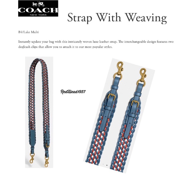 coach strap with weaving